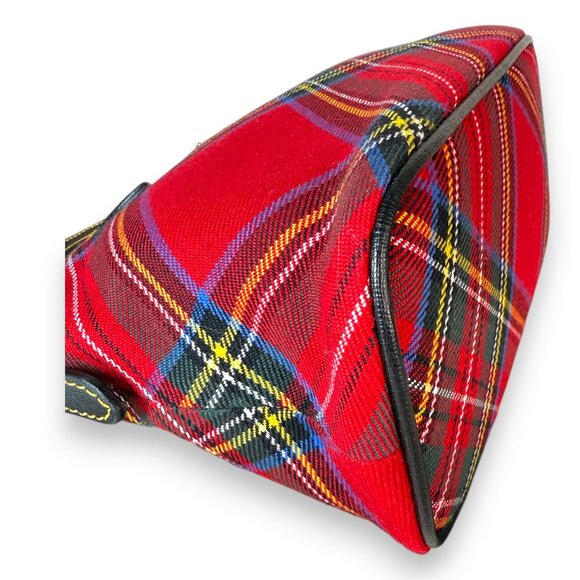 Dooney & Bourke Mini Windsor Cotton Tartan Dome Satchel w/ Crossbody Strap - New - Picture 6 of 9